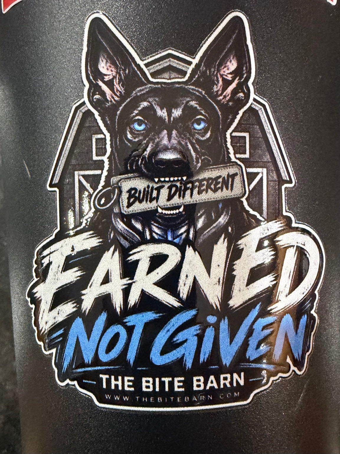 Blue Earned Not Given sticker by The Bite Barn